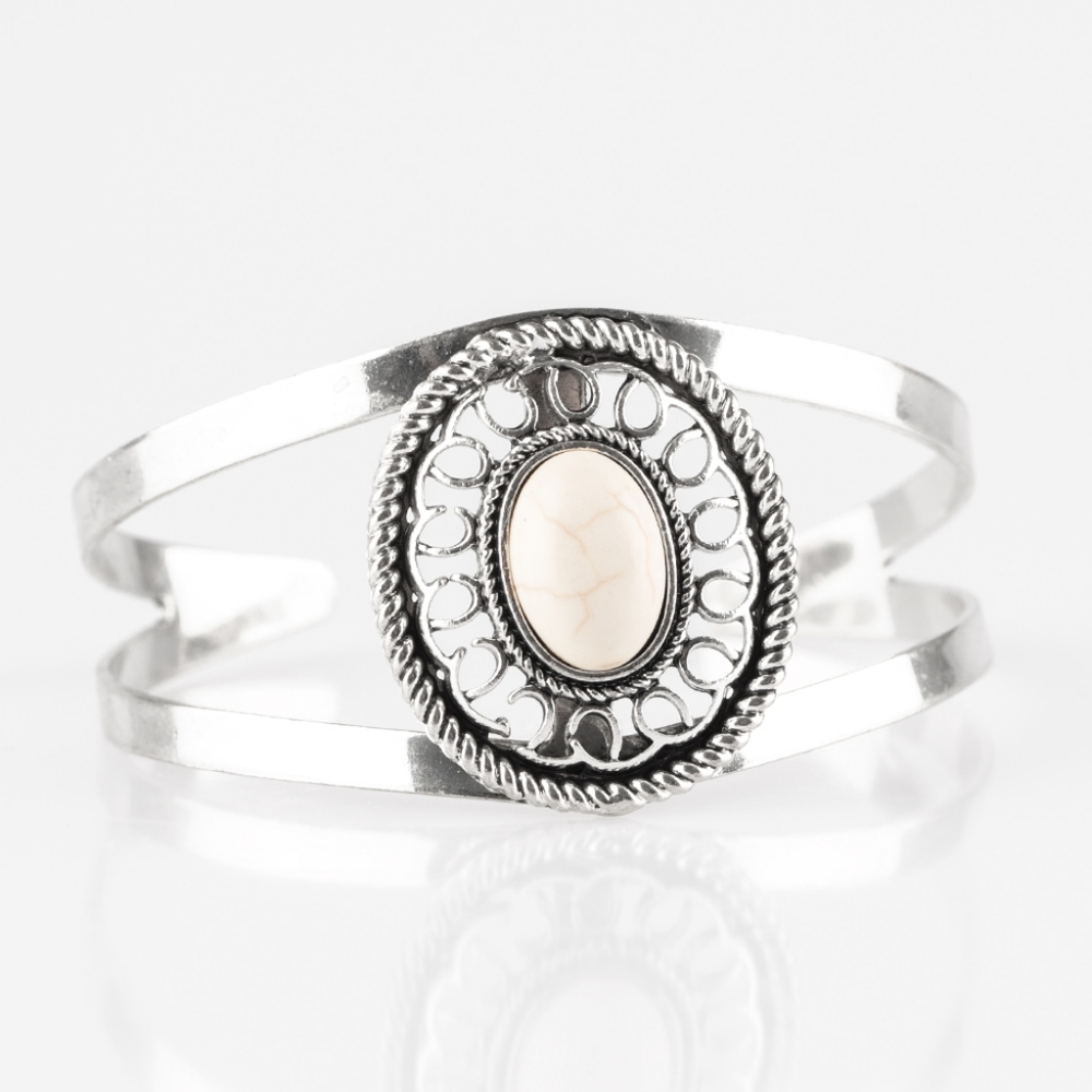 Deep In The Tumbleweeds White Cuff Bracelet Western Fashion Jewelry